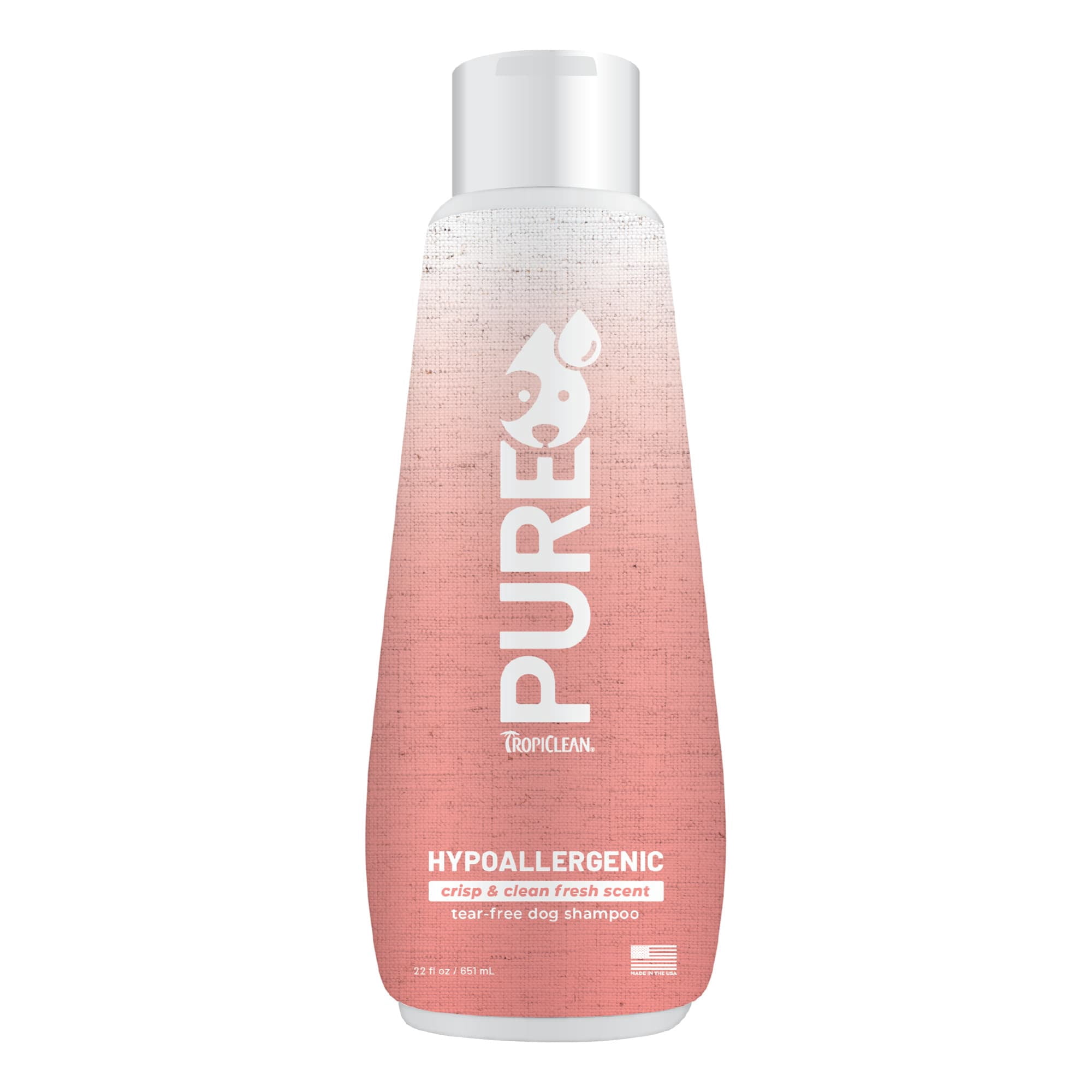 TropiClean PURE Crisp & Clean Fresh Hypo Shampoo for Pets 22 fl.oz.