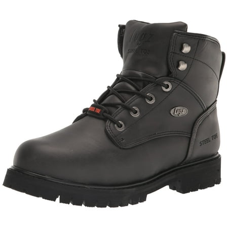 Lugz Men's Brute Steel Toe Construction Boot, Black/Black, 13 Wide ...