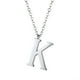 thumbnail image 1 of PROSTEEL Colgante Inicial K Collar de plata con letra del alfabeto, collar de acero inoxidable para mujeres y niñas, regalo de cumpleaños de joyería con encanto de nombre personalizado, 1 of 7