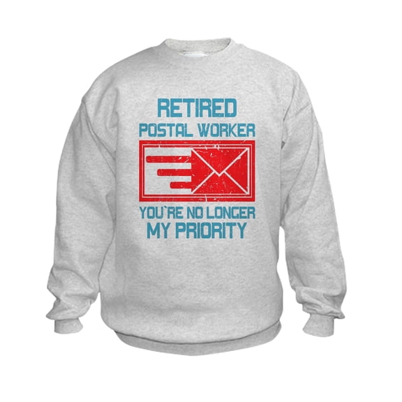 CafePress - Retired Postal Worker Graphic: You' Sweatshirt - Kids Sweatshirt, Youth Crew Neck Sweatshirt