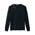 thumbnail image 3 of Daxton Premium Cleveland Men Long Sleeves T Shirt Ultra Soft Medium Weight Cotton, 2Pk Black Green White Green 3XL, 3 of 6