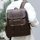 thumbnail image 2 of Bolsa de almacenamiento en liquidación, mochila de cuero para portátil para hombre, mochila para trabajo, negocios, viajes, oficina, universidad, mochila informal para portátil de 15,6 pulgadas,, 2 of 6