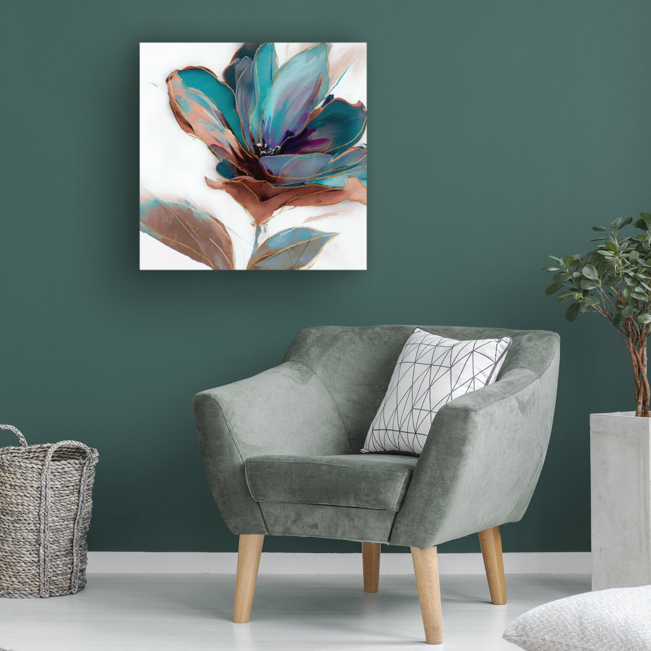Canvas Wall Art - Sasha 'Defiant Nature I' Wall Art for Living Room, Bedroom, or Office Décor by Trademark Fine Art - 14 x 14 Inches