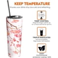 thumbnail image 6 of Cherry Blossoms Floral Plant Skinny Tumblers,Vacuum Insulated Tumbler With Straw, 20 Oz Travel Tumbler,Birthday Gift for Women,Mom,Bridesmaid,Sister Co-worker,Boss and Friends, 6 of 6
