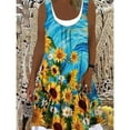 thumbnail image 3 of Ichuanyi Woman Dress, Summer Women's O-Neck Printing Loose Casual Fashion Fake Two Lay Sleeveless Dress, 3 of 7