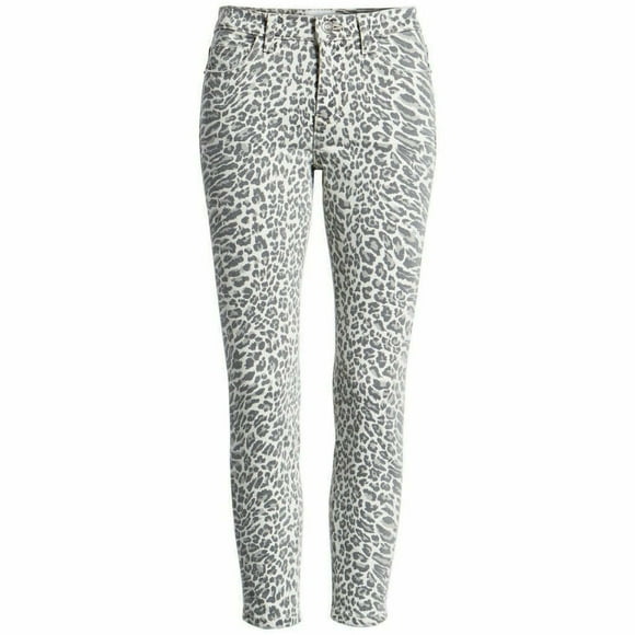Current/Elliott The Stiletto Cropped Skinny Jeans in Warped Leopard ( 30 )
