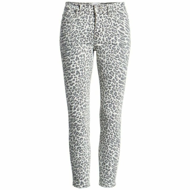 Current/Elliott The Stiletto Cropped Skinny Jeans in Warped Leopard ( 30 )