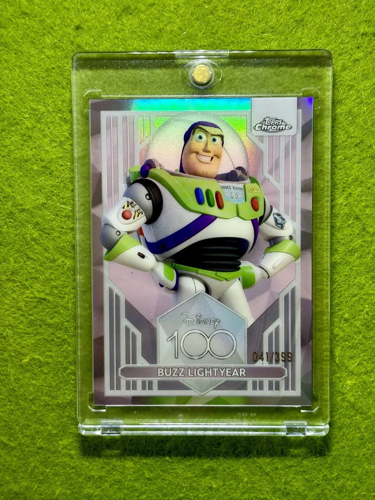 Buzz LightYear DISNEY 100 PINK REFRACTOR # /399 Toy Story CARD