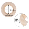 thumbnail image 4 of 150 Pcs 25 Mm/1 Inch Wooden Craft Ring Unfinished Wooden Rings Circle Wood Pendant for DIY Projects, 4 of 9