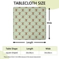 thumbnail image 2 of Green Highland Cow Flower Pattern Square Fitted Tablecloth with Elastic Edge,Square Table Cover,Washable Elastic Table Cover for Home Kitchen Party Decor 34"x34", 2 of 6
