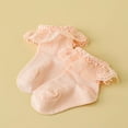 thumbnail image 3 of SUNSIOM Baby Toddlers Girls White Cotton Princess Style Eyelet Ruffles Lace Top Frilly Mesh Spring Summer Princess Socks 0-12 Years, 3 of 7