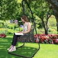 thumbnail image 2 of Costway OP3209 Steel Hammock C-Stand Black, 2 of 11