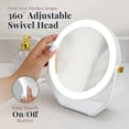 thumbnail image 4 of Zadro Lighted Makeup Mirror with Magnification Swivel & 5 AAA Battery, 4 of 5
