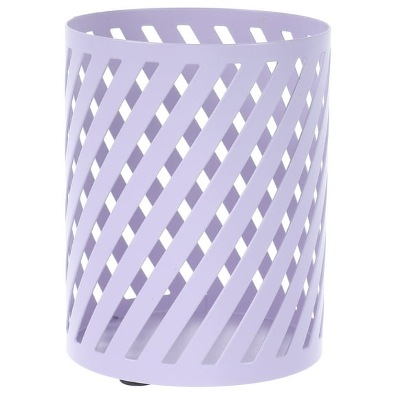 FONDOTIN Pencil Cup Purple Iron 1Set Bedroom Classroom Use 4.0x3.1x3.1in