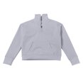 thumbnail image 3 of Girls Boys Hoodie Quarter Zip Pullover Sweatshirts Solid Pullover Sweatshirts Cropped/Oversized Hoodie Workwear Hoodie Teen Clothes 13-14 Years, 3 of 8