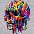 thumbnail image 3 of CafePress - Vibrant Psychedelic Skull Women's Baseball T Shirt - Womens Baseball Tee, 3 of 4