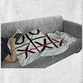 thumbnail image 6 of Xo Soft Flannel Fleece Blanket, Popular Tic Tac Toe Game Pattern Hand Drawn Design Win Victory Finish Theme, Cozy Plush for Indoor and Outdoor Use, 60" x 80", Vermilion Black White, by Ambesonne, 6 of 6