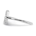 thumbnail image 4 of Auriga Fine Jewelry 925 Sterling Silver Rhodium Plated Cubic Zirconia Star & Moon Ring Size 8 for Women, 4 of 5