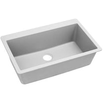 Elkay Quartz Classic 33" x 20-7/8" x 9-7/16" Single Bowl Drop-in Sink, White