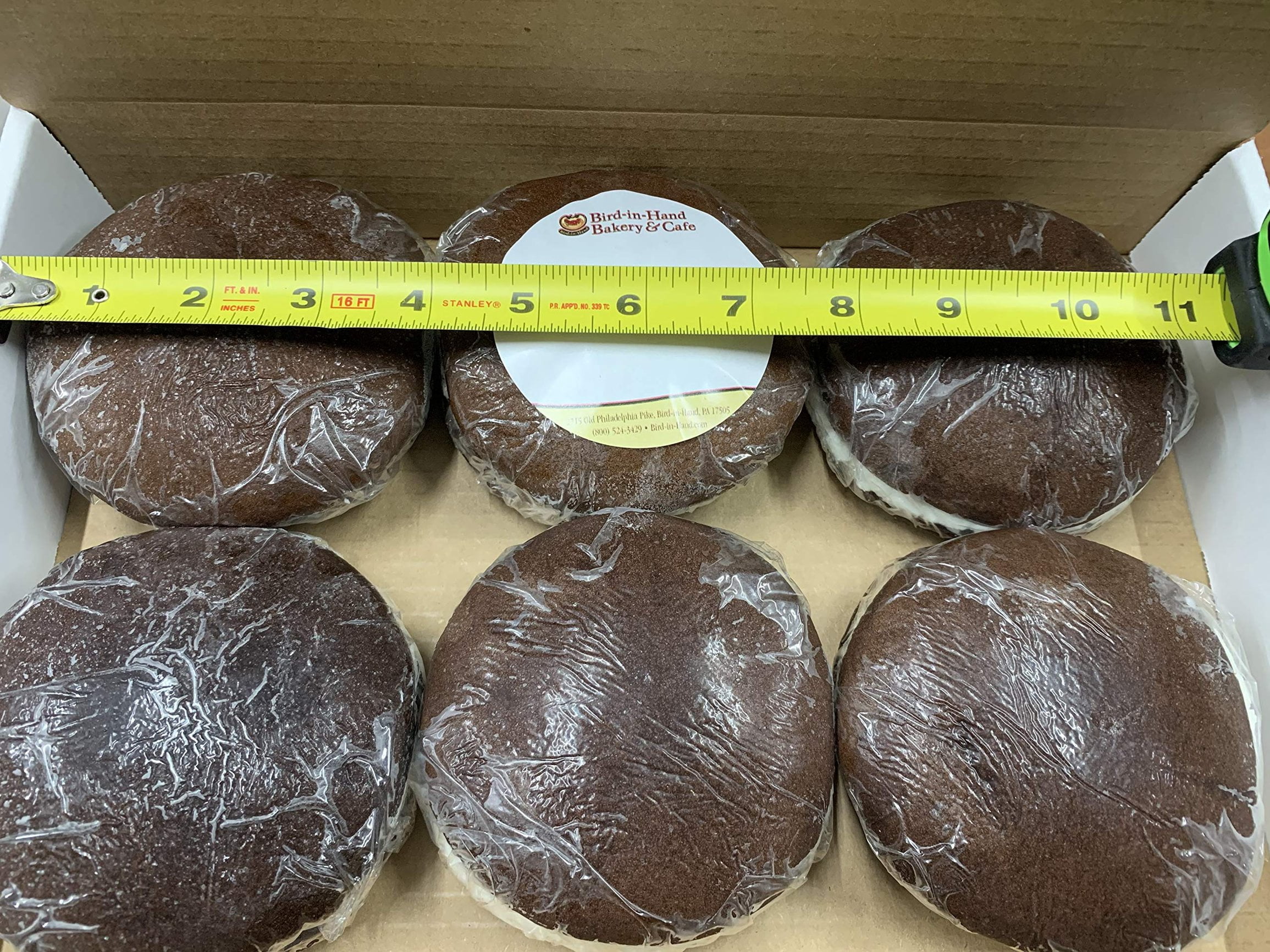 Bird-in-Hand Bakery & Caf Homemade Whoopie Pies, Chocolate, Favorite Amish Food Pack of 6
