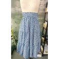 thumbnail image 5 of Floral Maxi Skirt for Women Tiered Elastic High Skirts Vacation A-Line Flowy Swing Long Skirts, 5 of 8
