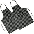 thumbnail image 2 of Shisuyan 2pcs Kitchen Apron with Pocket Oil Proof Cooking Apron Striped Kitchen Cooking Apron for Men Women, 2 of 8
