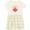 Natural with Stripes, variant on Inktastic Canada Maple Leaf Girls Toddler Dress