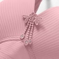 thumbnail image 5 of mihongmao Nursing Bra Plus Size Sports Bras Women's Bra Soild Color Underwear Bra Everyday Underwear Pink 2X, 5 of 8