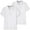 White, variant on French Toast Girl's 2 Pack School Uniform Short Sleeve Polo Shirts, Red, X-Small 4/5