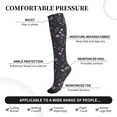 thumbnail image 3 of Lsque Watercolor Wildflower 1 Pattern Sport Compression Socks for Men & Women 15-20 mmHg Knee High Nurse Pregnant Running Medical and Travel Athletic, 3 of 6