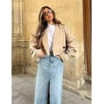 thumbnail image 5 of Womens Cropped Jacket Long Sleeve Belted Trench Coat Solid Color_Special Gift, 5 of 5