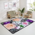 thumbnail image 4 of Crawling Indoor Carpet Play Mat Violet Floral Paisley for Living Room Bedroom Educational Nursery Floor Mat Area Rugs 72x48in, 4 of 6