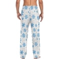 thumbnail image 2 of Hotbar Snowflake Pajama Pants for Men Lounge Pants Lightweight Men Pajama Bottoms with Drawstring Pockets, 2 of 6