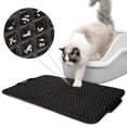 thumbnail image 3 of LNGOOR Double Layer Anti Tracking Waterproof Cat Litter Trapping Mat Black, 3 of 16