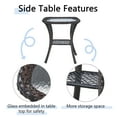 thumbnail image 5 of POCASSY 3 Piece Patio Set Outdoor Wicker Glider Rocking and Swivel Chairs with Side Table and Cushions - Patio Wicker Bistro Furniture Set, Gray Rattan & Gray Cushion, 5 of 8