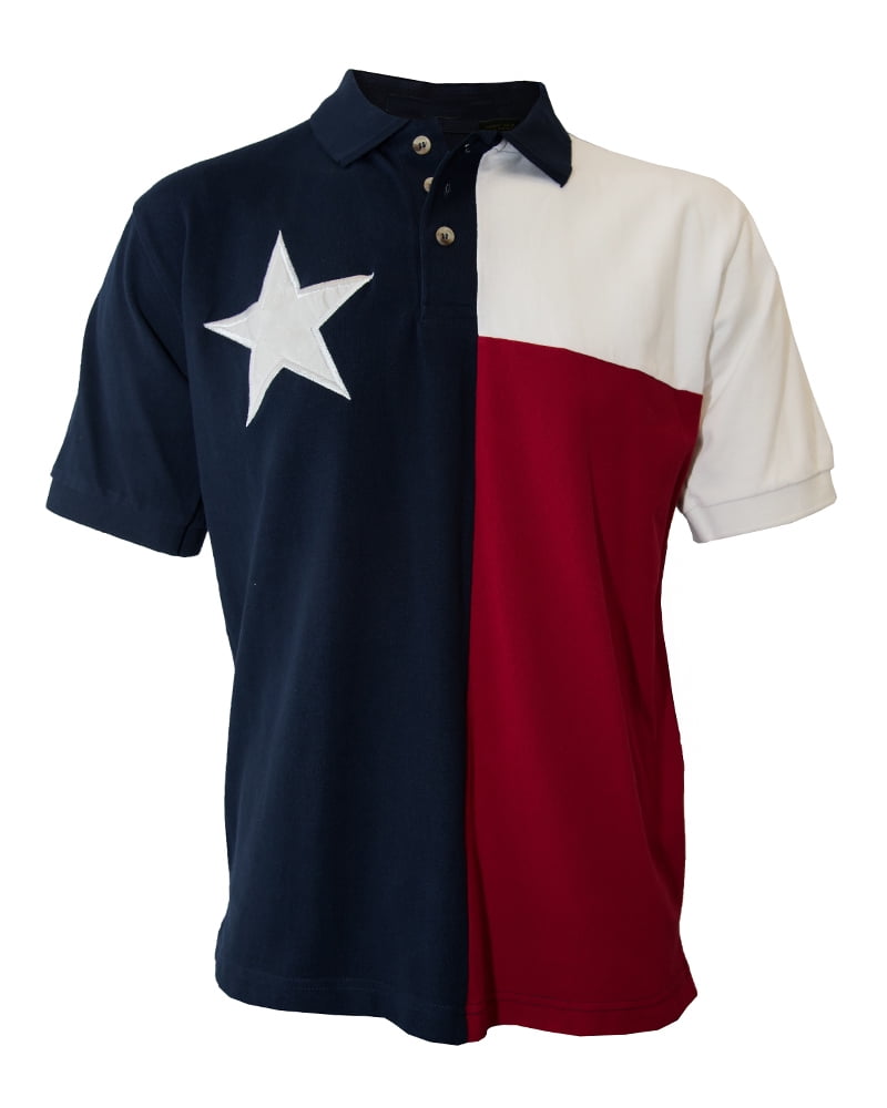 Tiger Hill Men's Texas Flag Polo Shirt - Walmart.com