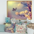 thumbnail image 2 of Designart 'Ancient Butterfly Flying To A White Flower' Traditional Framed Canvas Wall Art Print, 2 of 5
