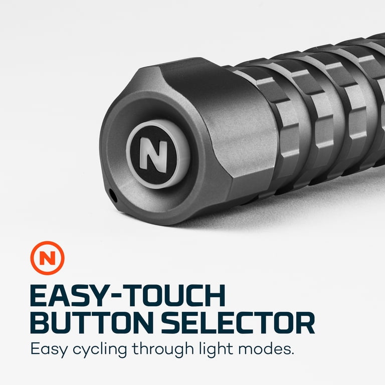 nebo flashlight button replacement NEBO Newton 2500 Lumen LED Gray Handheld Flashlight AA Battery