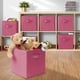 thumbnail image 5 of Set de 6 cubos de almacenamiento Casafield, tela plegable, color rosa intenso, 5 of 8
