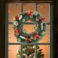 thumbnail image 4 of karymi Flower Wreath Front Door Christmas Door Knocker Indoor and Outdoor Winter Door Knocker with Red Fruit Pines Cones Bow Christmas Decorations Living Room Decor, 4 of 6