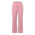 thumbnail image 6 of ZHYou No Boundaries Womens Wide Leg Sweatpants,High Waisted Baggy Pants,Fashion Drawstring Athletic Joggers,Pink,Size M, 6 of 8