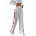 thumbnail image 1 of Pantalones Deportivos Anchos para Mujer, Cintura Elástica, Holgados e Informales con Bolsillo, para Salir. L, 1 of 9