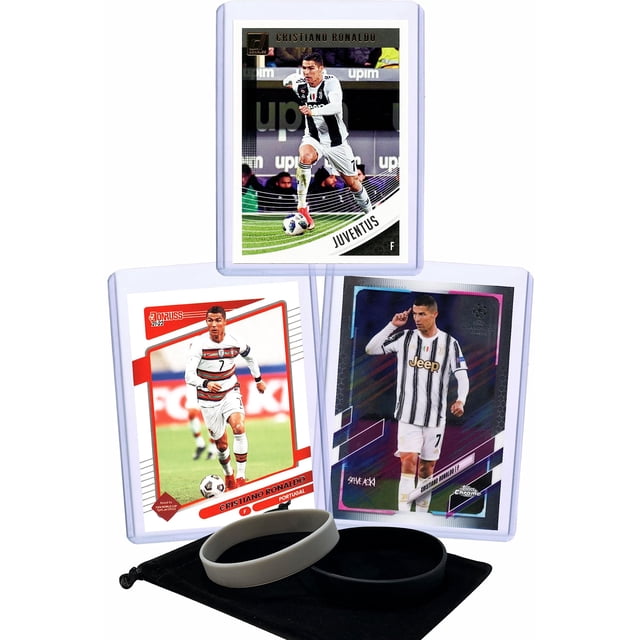 Cartas de fútbol G.O.A.T Chaser Cristiano Ronaldo, paquete de 3
