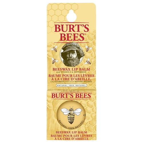 Burt's Bees Beeswax Lip Balm Tin, 0.3 Oz.