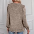 thumbnail image 2 of Moda mujer manga larga rayas cuello redondo Casual camiseta Tops blusa Fridja  bvmnju561, 2 of 5