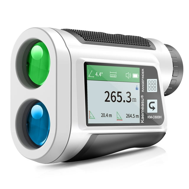 Golf Rangefinder with LCD Touch Screen 6X Magnification 600M / 800M USB Rechargeable Range Finder Distance Meter with Speaker Slope Function Flag Locking Vibration