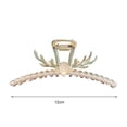 thumbnail image 6 of Shiny Rhinestones Faux Pearls Imitation Opal Hair Claw Antler Fishtail Shape Bath Hair Pin Hair Accessories, 6 of 8