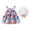 Blue, variant on Coerni Toddler Girls Girls Baby Toddler Summer Cute Printed Bow Sleeveless Poncho Dresses Summer Dress Girl Dress Size 16