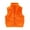 Orange, variant on Busydd Boys Girls Winter Vest 3-12 Years Solid Color Sleeveless Zipper Boys Winter Jacket Unisex Comfortable Warm Fuzzy Kids Winter Coats