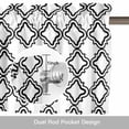 thumbnail image 6 of Black White Plaid Valance Curtain for Windows Abstract White Morocco Texture Rod Pocket Curtain Valances Short Window Treatments Panels for Kitchen Bathroom Laundry Room Basement 54 x 18 Inch, 6 of 9